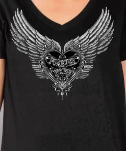 Hot Leathers GLR1509 Silver Flight Forever Free Ladies Tee
