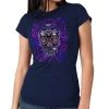 Hot Leathers GLR1563 Ladies Black Sugar Skull Bling T Shirt Riding Gear