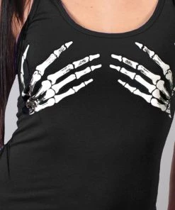 Hot Leathers GLR2074 Ladies Skeleton Hands Tank Top Riding Gear