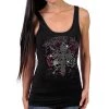 Riding Gear Hot Leathers GLR2556 Ladies Black Cross Bling Tank Top