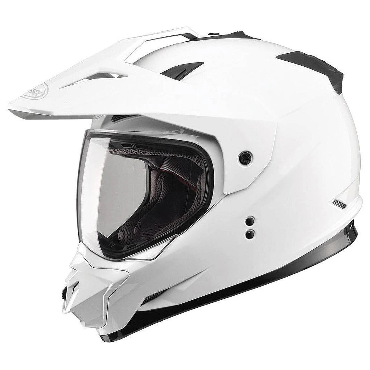 GMax GM11D White Dual Sport Motorcycle Helmet Riding Gear