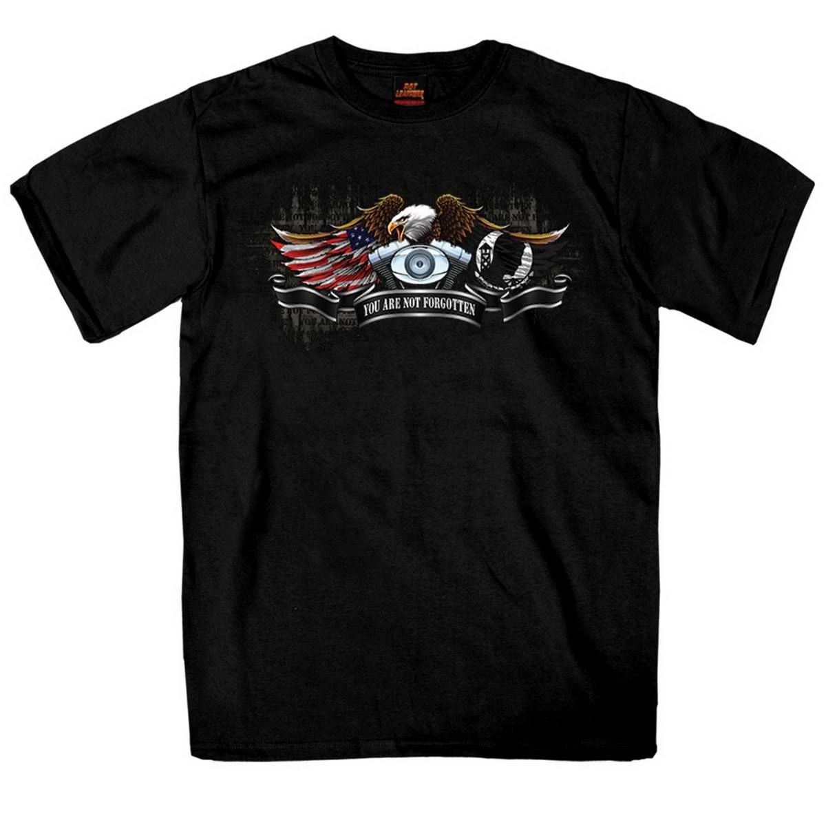 Riding Gear Hot Leathers GMD1031 Men's 'All Gave Some' POW Eagle T-Shirt