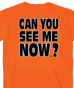 Hot Leathers GMD1091 Mens 'Can You See Me Now' Safety Orange T-Shirt
