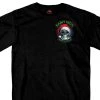 Hot Leathers GMD1329 Men's Saint Nick Skull Christmas Black T-Shirt Riding Gear