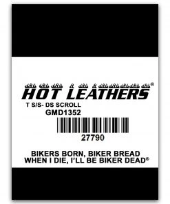 Hot Leathers GMD1352 Men'Scroll- Bikers For Life' Double Sided Black T-Shirt Riding Gear