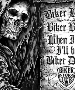 Hot Leathers GMD1352 Men'Scroll- Bikers For Life' Double Sided Black T-Shirt Riding Gear