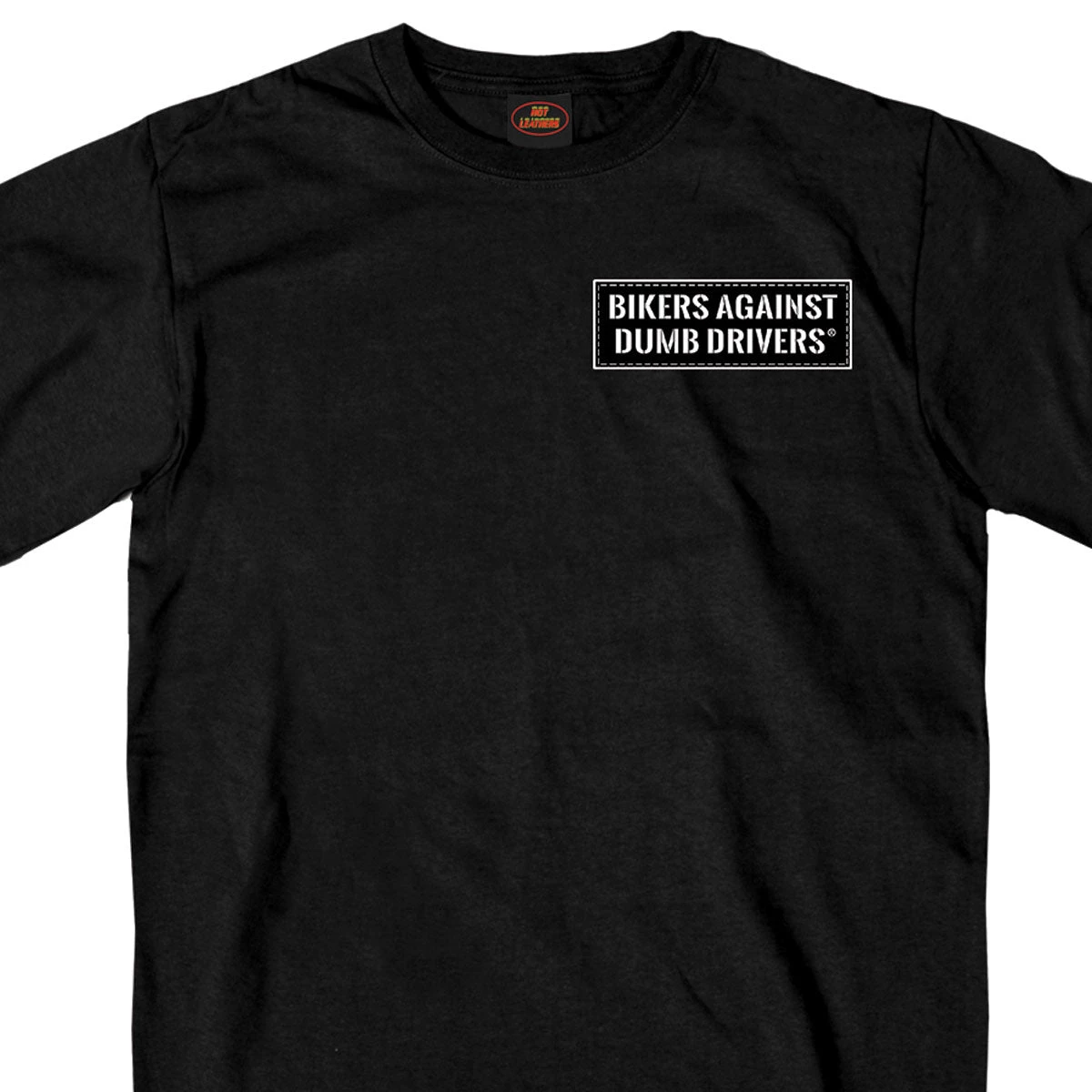 Hot Leathers GMD1357 Mens 'Watch Out' Double Sided Black T-Shirt Riding Gear