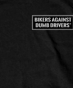 Hot Leathers GMD1357 Mens'Watch Out' Double Sided Black T-Shirt Riding Gear