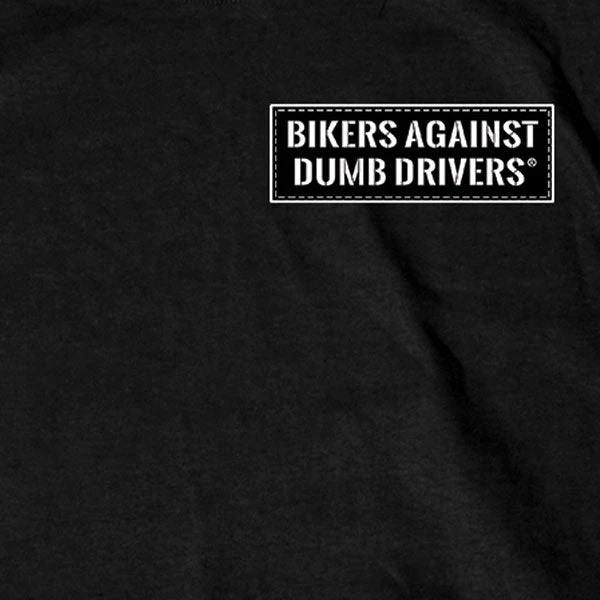 Hot Leathers GMD1357 Mens 'Watch Out' Double Sided Black T-Shirt Riding Gear