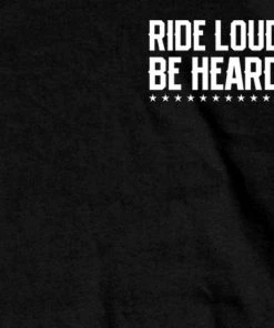 Hot Leathers GMD1399 Mens'Ride Loud Be Heard' Short Sleeve Black T-Shirt