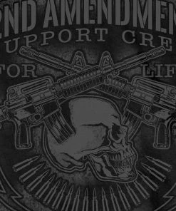 Hot Leathers GMD1442 Men's Black'2nd Amendment Support' T-Shirt
