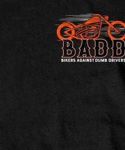 Hot Leathers GMD1453 Men's Back Off Bone Finger Black T-Shirt Riding Gear