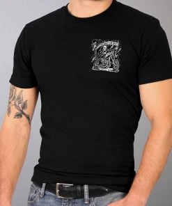 Hot Leathers GMD1484 Men's Black 'Reaper' T-Shirt Riding Gear