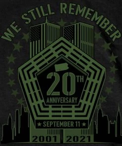 Hot Leathers GMD1495 Men's Black'9-11 We Still Remember' T-Shirt Riding Gear