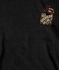 Hot Leathers GMD1517 Men's Black All American Hillbilly Double Sided T-Shirt