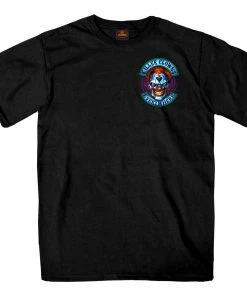 Hot Leathers GMD1518 Men's Black Killer Clowns Double Sided T-Shirt Riding Gear