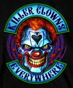 Hot Leathers GMD1518 Men's Black Killer Clowns Double Sided T-Shirt Riding Gear