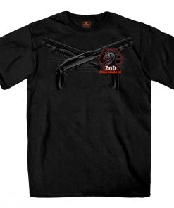 Riding Gear Hot Leathers GMD1520 Men's Black The Best Defense 2nd Amendment Short Sleeve T-Shirt