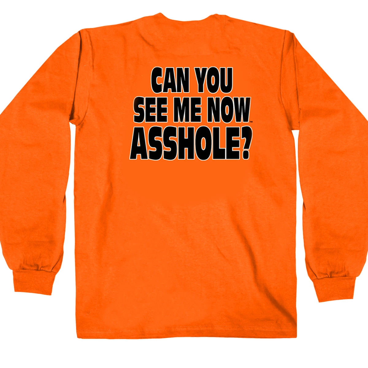 Hot Leathers GMD2090 Mens 'Bikers Against Dumb Drivers' Long Sleeve Safety Orange Shirt Riding Gear