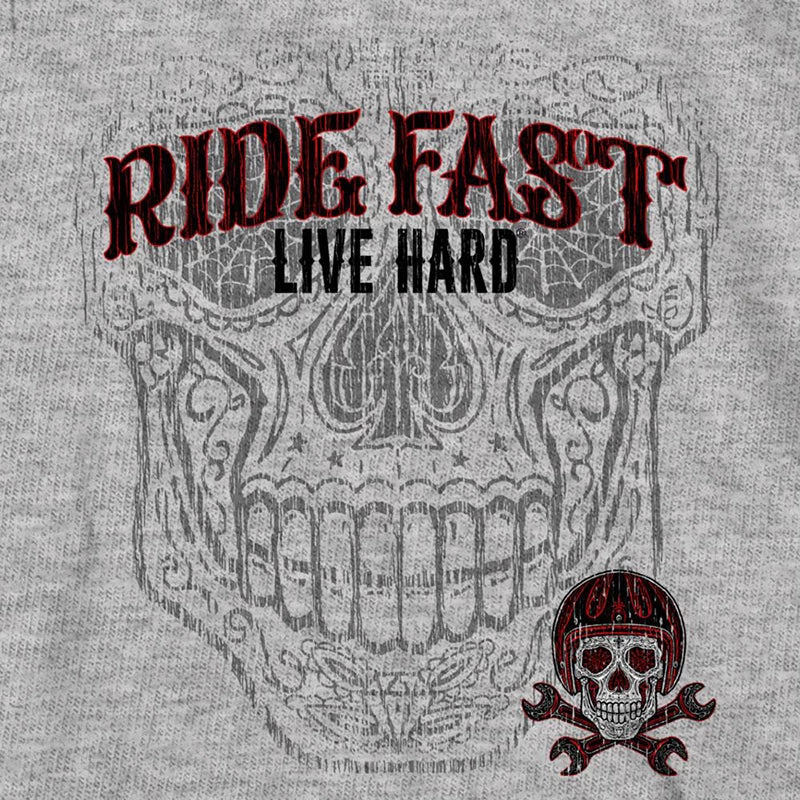 Hot Leathers GMD2480 Men's Sugar Wrenches Ash Long Sleeve Shirt Riding Gear