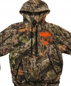 Mossy Oak And Hot Leathers GMD4471 Mens Limited Edition Mashup Skull Jungle Camo Hoodie Sweatshirt Motorcycle Jackets