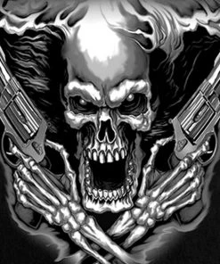 Hot Leathers GMD5076 Mens Assassin Sleeveless Black Denim Shirt