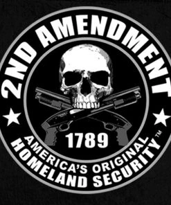 Hot Leathers GMD5200 Mens'2nd Amendment America's Original Homeland Security' Sleeveless Black Denim Shirt Sleveless Denim Shirts