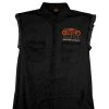 Hot Leathers GMD5453 Mens Bone Finger Sleeveless Black Denim Shirt Sleveless Denim Shirts