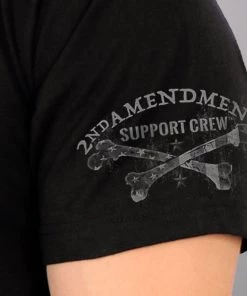 Hot Leathers GML1001 Men’s' Faded Flag Skull Black T-Shirt