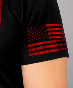 Hot Leathers GML1002 Men’s ‘American Flag Bullets’ Black T-Shirt