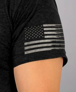 Hot Leathers GML1005 Men’s ‘American Support Crew’ Black T-Shirt