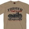 Riding Gear Hot Leathers GMS1183 Men’s ‘Forged In American Tradition’ Khaki T-Shirt