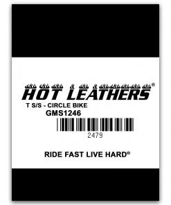Hot Leathers GMS1246 Men's Black'Circle Bike - Ride Fast-Live Hard' T-Shirt
