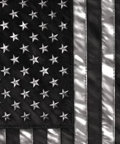 Hot Leathers GMS1334 Men’s ‘Jumbo Black And White US Flag’ Black T-Shirt