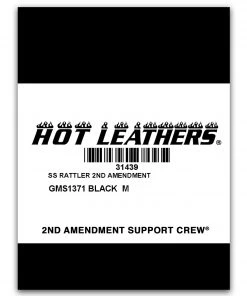 Hot Leathers GMS1371 Men’s ‘2nd Amendment Rattler’ Black T-Shirt Riding Gear