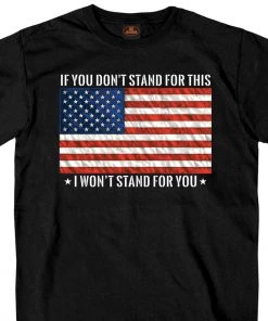 Riding Gear Hot Leathers GMS1397 Men’s Stand For This Black Short Sleeve T-Shirt