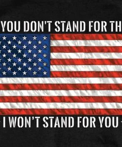 Riding Gear Hot Leathers GMS1397 Men’s Stand For This Black Short Sleeve T-Shirt