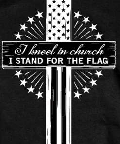 Hot Leathers GMS1398 Men’s ‘Kneel In The Church ‘Short Sleeve Black T-Shirt