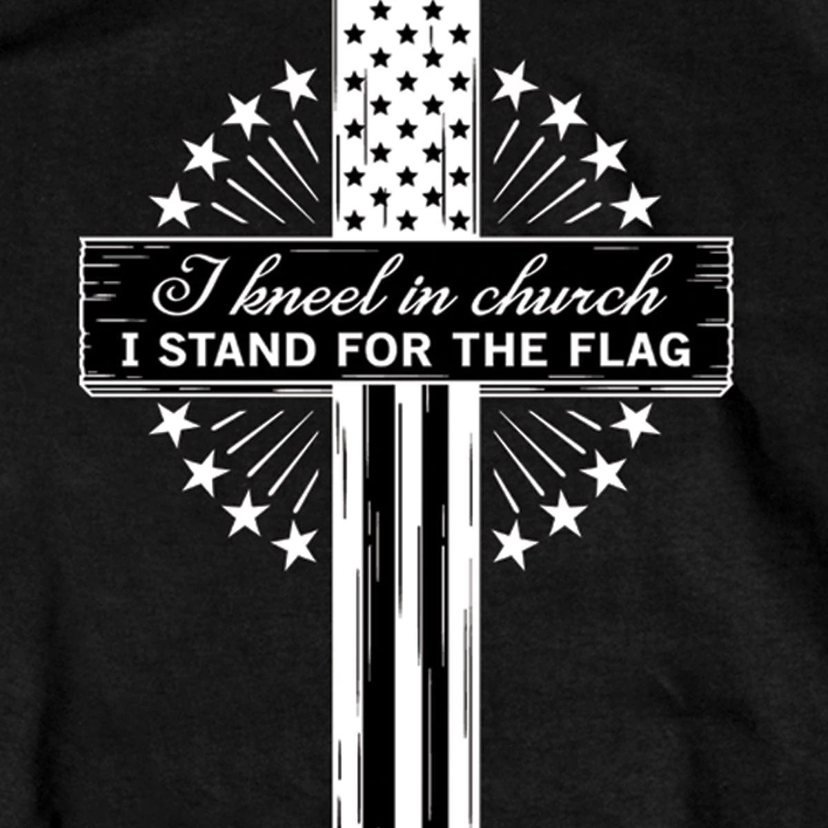 Hot Leathers GMS1398 Men’s ‘Kneel In The Church ‘Short Sleeve Black T-Shirt