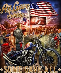 Riding Gear Hot Leathers GMS1407 Men’s ‘Remembrance All Gave Some‘ Short Sleeve Black T-Shirt