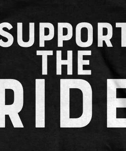 Hot Leathers Men's Black'Support The Ride' T-Shirt Riding Gear