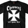 Riding Gear Hot Leathers GMS1455 Mens Classic Chopper's 'Til You Die Black T-Shirt