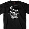 Riding Gear Hot Leathers GMS1465 Men's Black 'Snapback Skull' T-Shirt