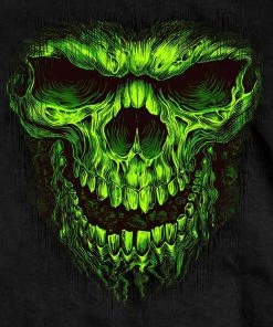 Riding Gear Hot Leathers GMS1476 Men's Shredder Skull Black T-Shirt