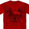 Hot Leathers GMS1482 Men’s Short Sleeve Upwing Eagle Red Cardinal T-Shirt Riding Gear