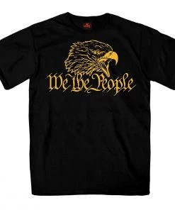 Hot Leathers GMS1515 Men’s Black 'We The People' Black T-Shirt Riding Gear
