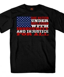 Riding Gear Hot Leathers GMS1531 Men's Black 'One Nation Under Inflation' T-Shirt