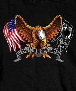 Hot Leathers GMS2024 Men’s ‘Some Gave All’ Long Sleeve Black T-Shirt Riding Gear