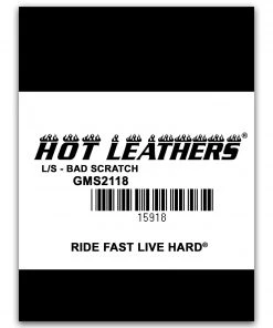 Hot Leathers GMS2118 Men’s ‘Bad Scratch’ Long Sleeve Charcoal T-Shirt Riding Gear