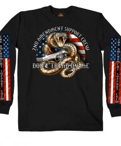 Hot Leathers GMS2371 Men’s ‘2nd Amendment' Long Sleeve Black T-Shirt
